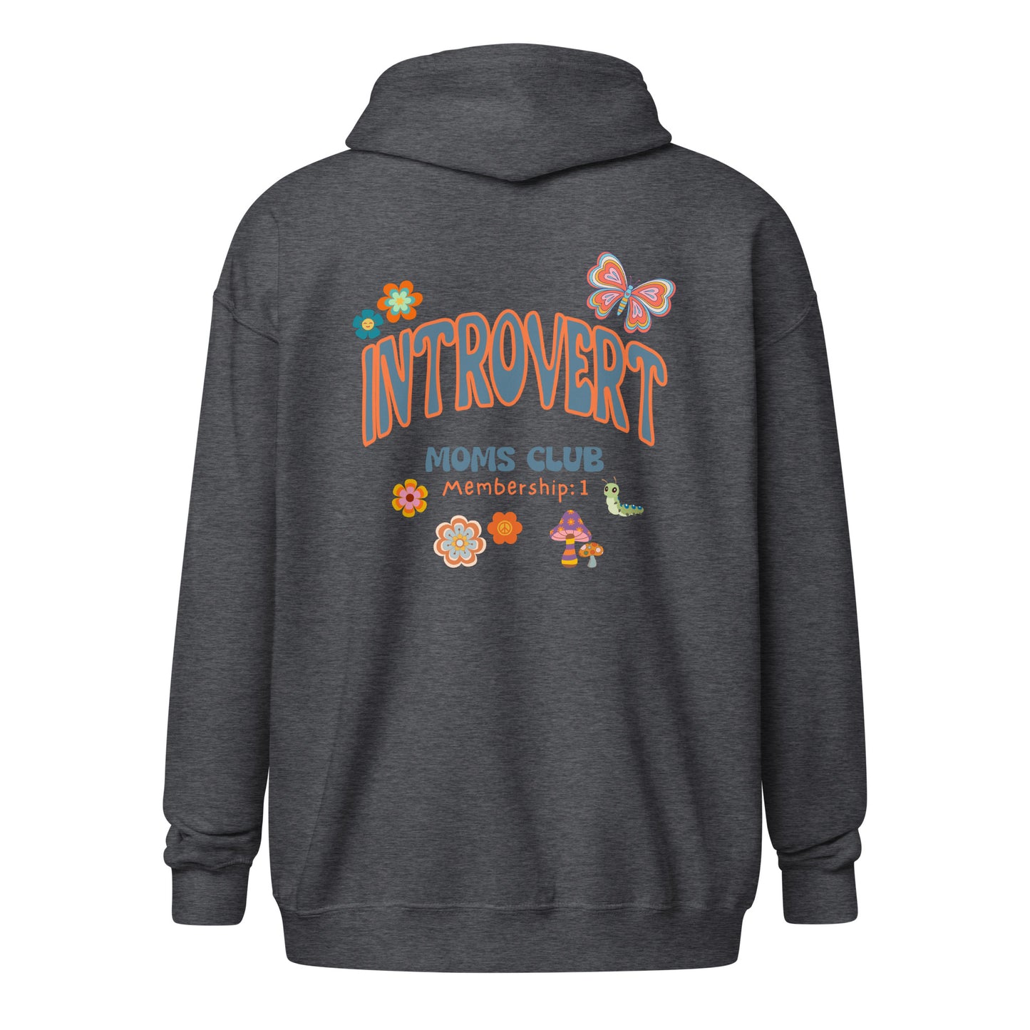 Introvert Moms Club - Unisex heavy blend zip hoodie