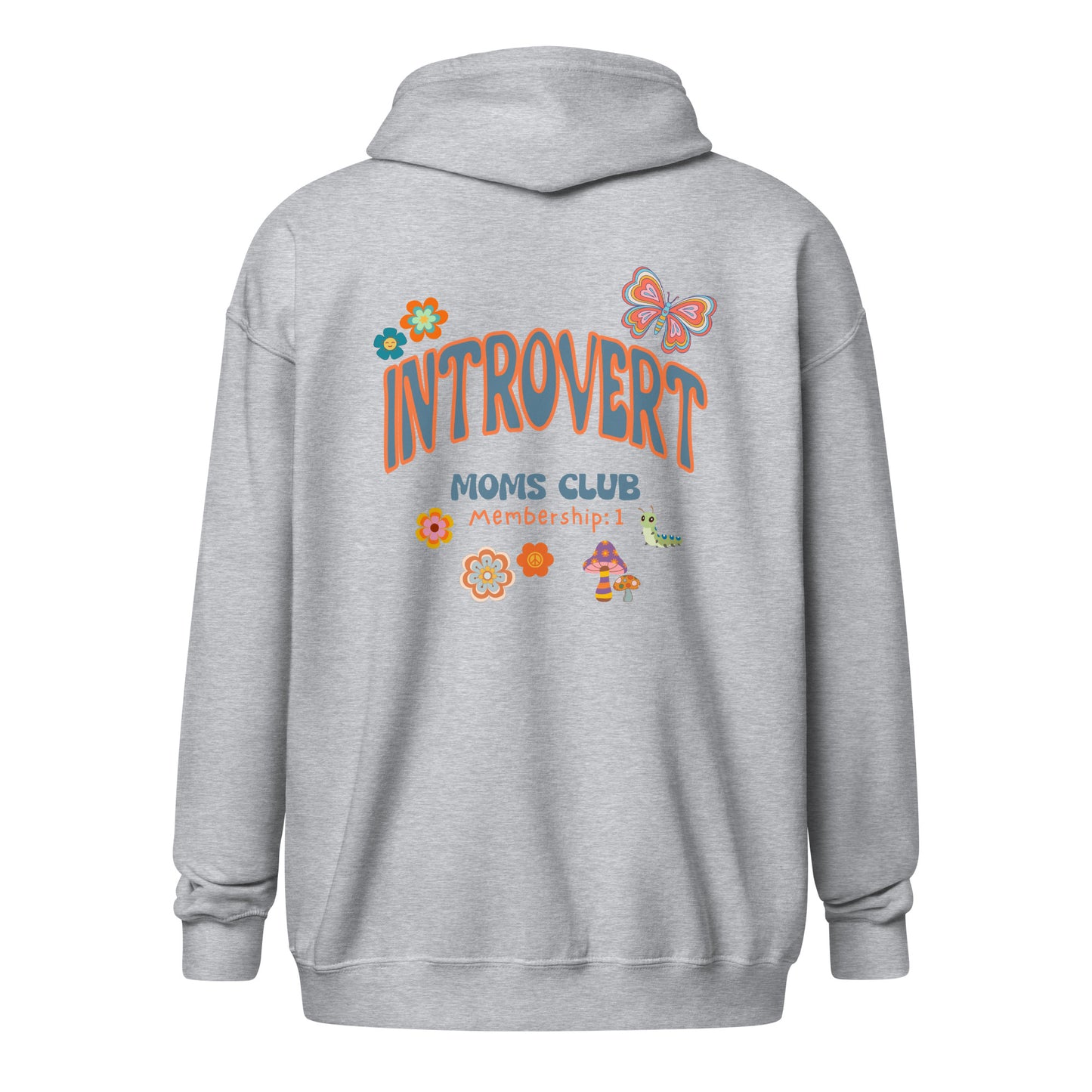 Introvert Moms Club - Unisex heavy blend zip hoodie