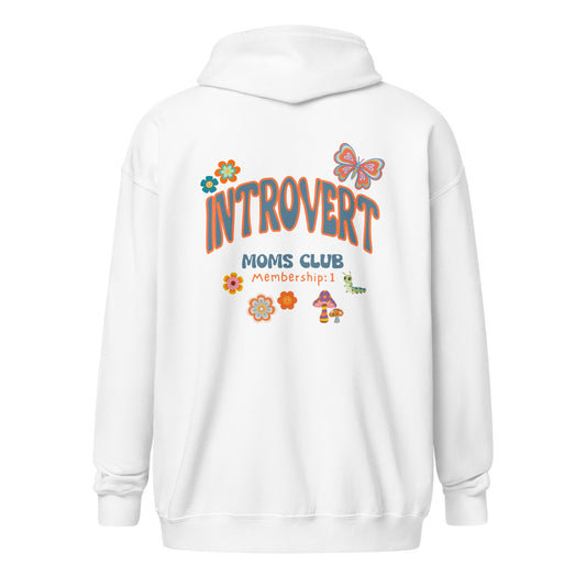Introvert Moms Club - Unisex heavy blend zip hoodie