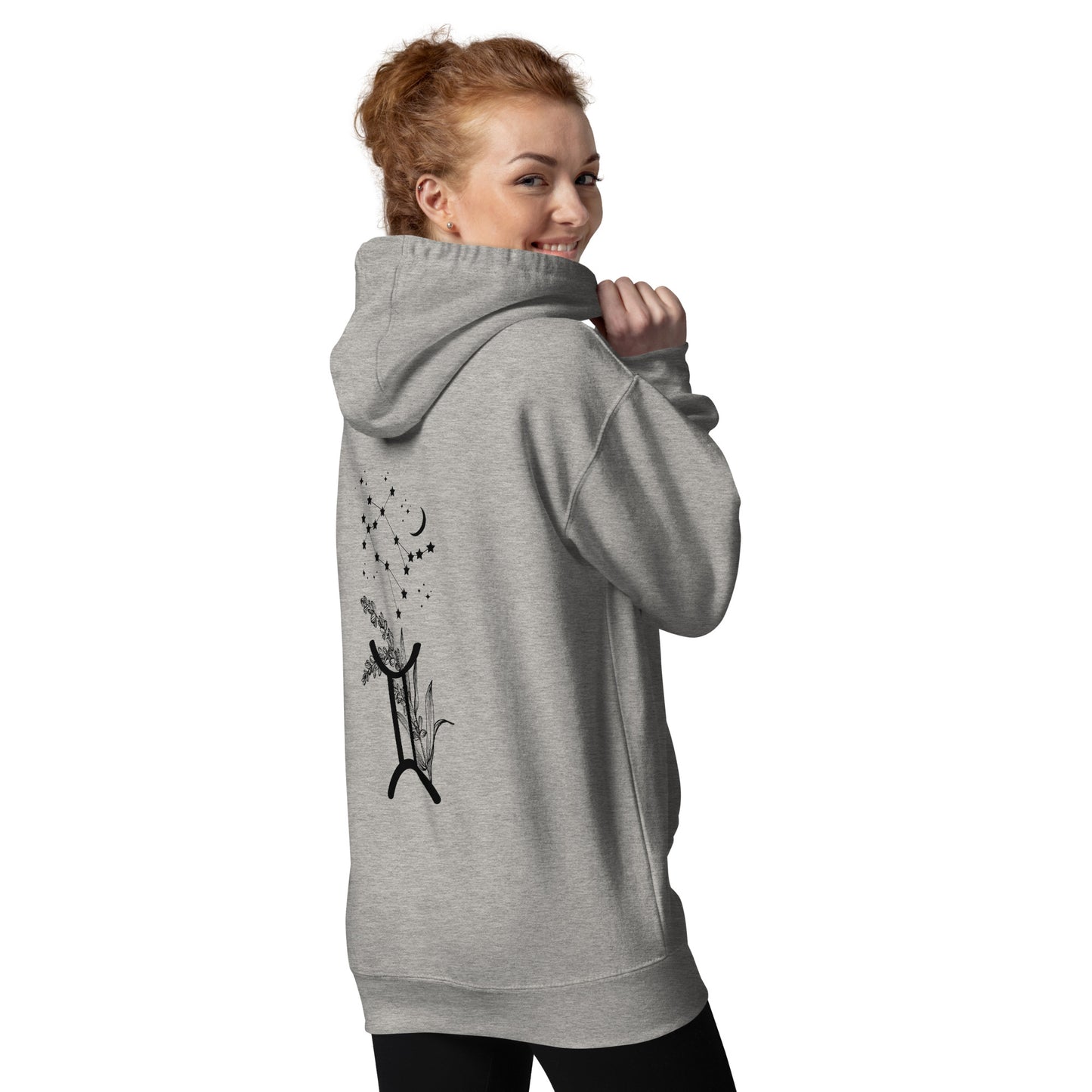 Gemini - Flower Constellation Symbol - Unisex Hoodie