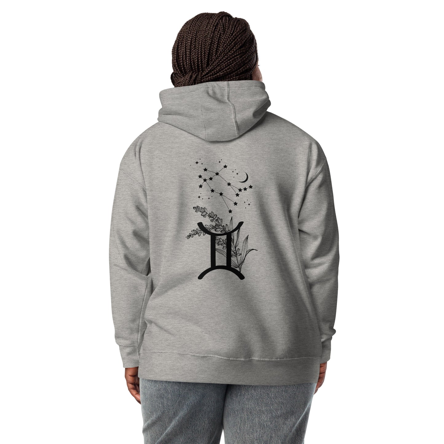 Gemini - Flower Constellation Symbol - Unisex Hoodie