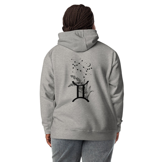 Gemini - Flower Constellation Symbol - Unisex Hoodie