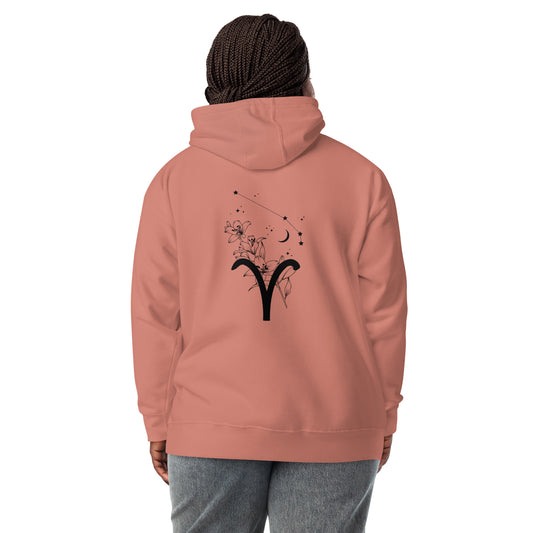 Aries - Flower Constellation Symbol - Unisex Hoodie