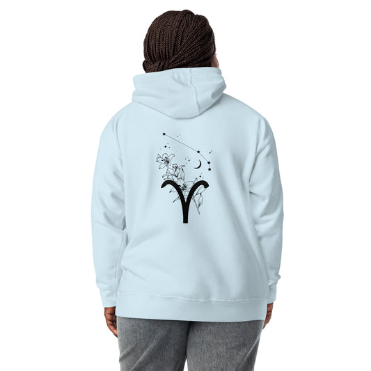 Aries - Flower Constellation Symbol - Unisex Hoodie