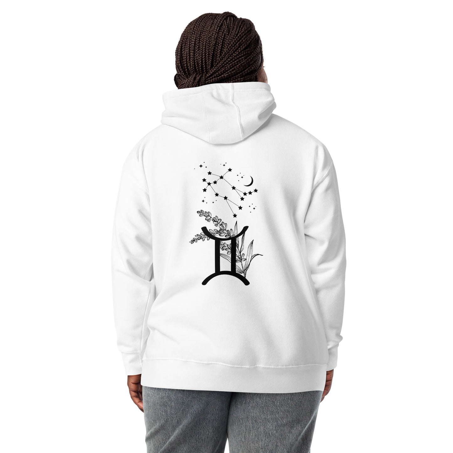 Gemini - Flower Constellation Symbol - Unisex Hoodie
