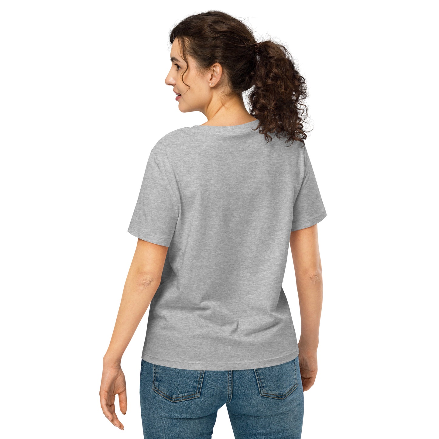 Crystal In My Bra - Orange/Purple - Women’s organic ribbed neck t-shirt